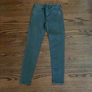 Gray AE High Waisted Stretch Jegging